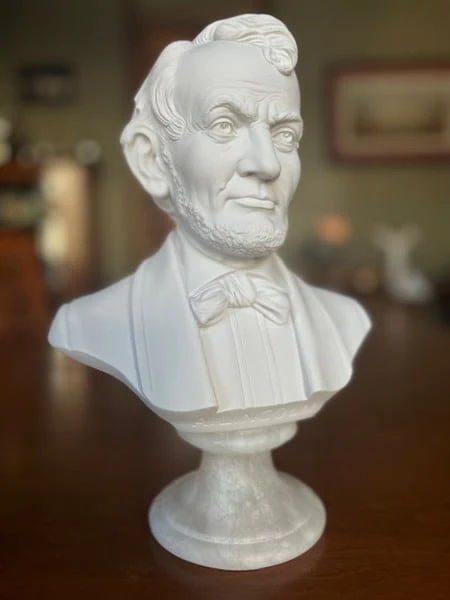 Abraham Lincoln Bust Marble Sculpture - Image 3