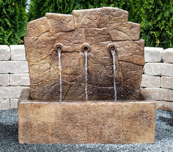 Acadia Wall Fountain Cast Stone