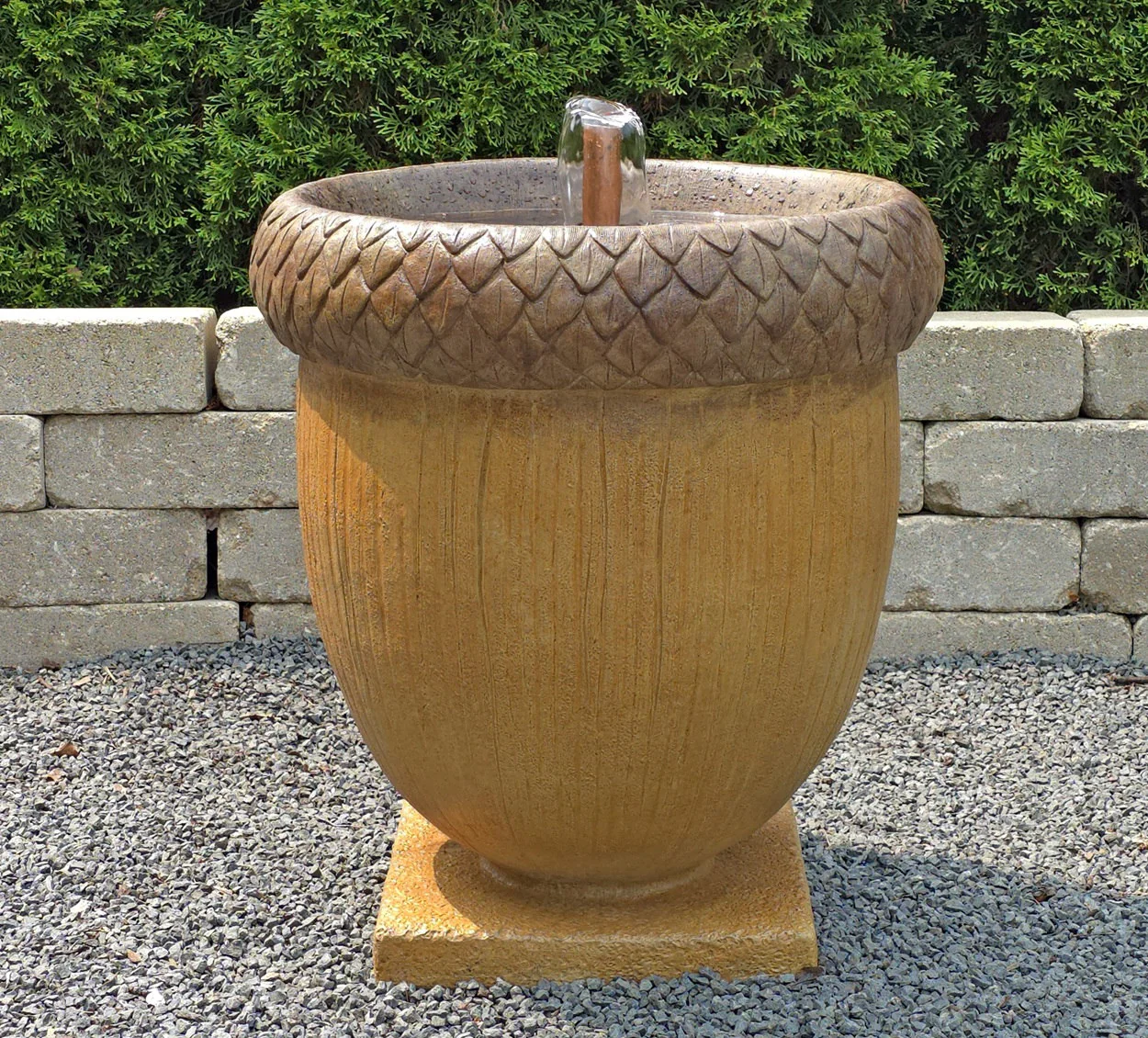 Acorn Bubbler High-End Garden Fountain 23" High