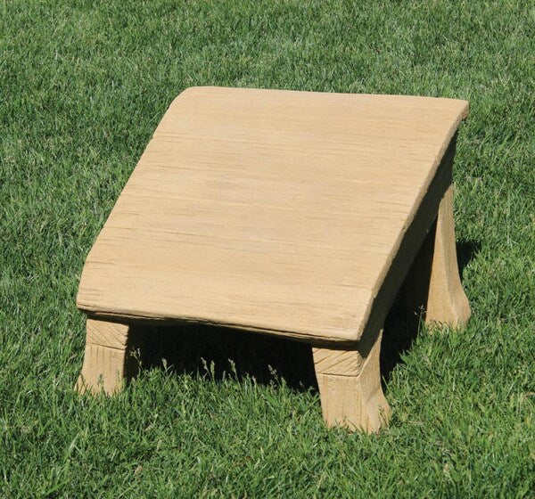Adirondack Rustic Footstool Cast Stone
