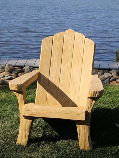 Adirondack Rustic Garden Chair Cast Stone