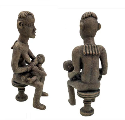 African Bangwa Anyi Mother of Twins Sculpture - Image 4