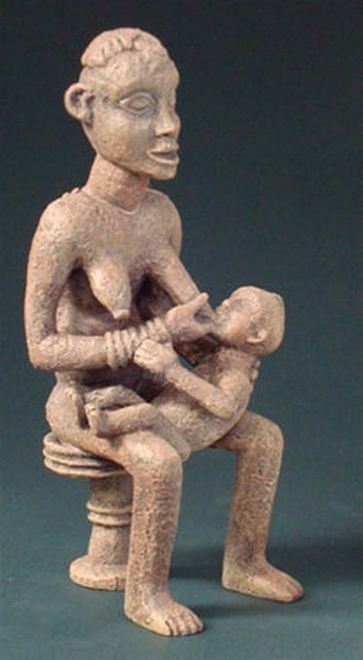 African Bangwa Anyi Mother of Twins Sculpture - Image 5
