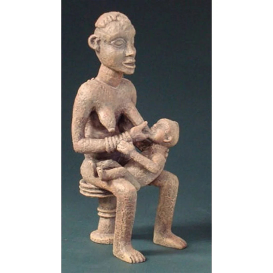 African Bangwa Anyi Mother of Twins Sculpture - Image 6