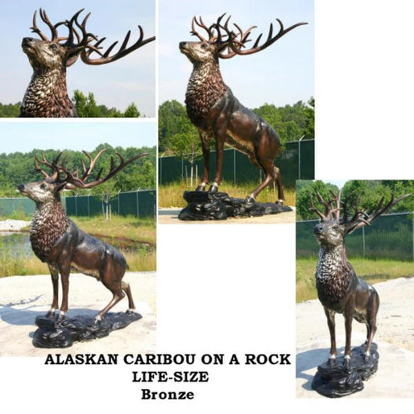 Alaskan Caribou On A Rock Life-size