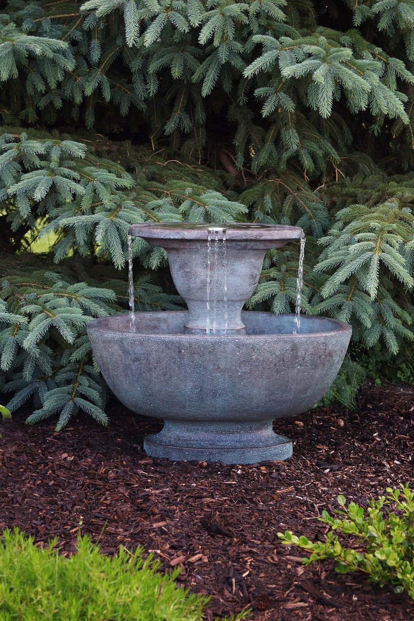 Alfresco Oval Garden Fountain with Light 24" H - Image 3