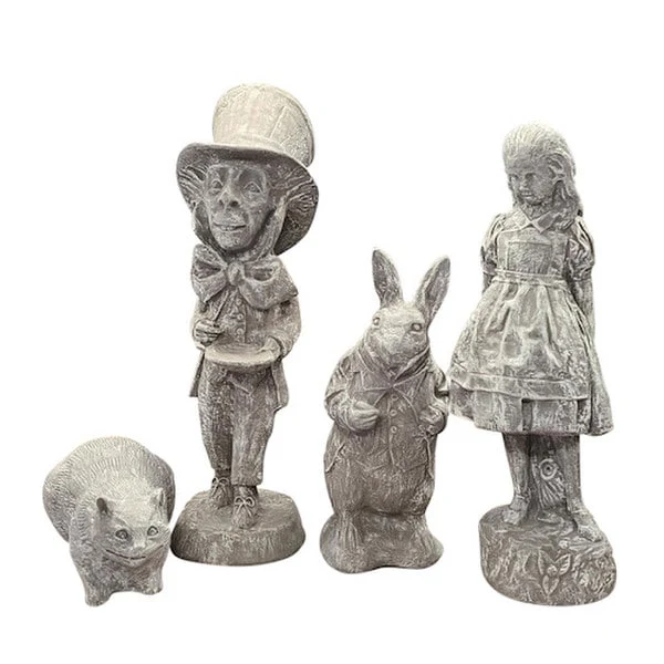 Alice In Wonderland Garden Statues Set of 4