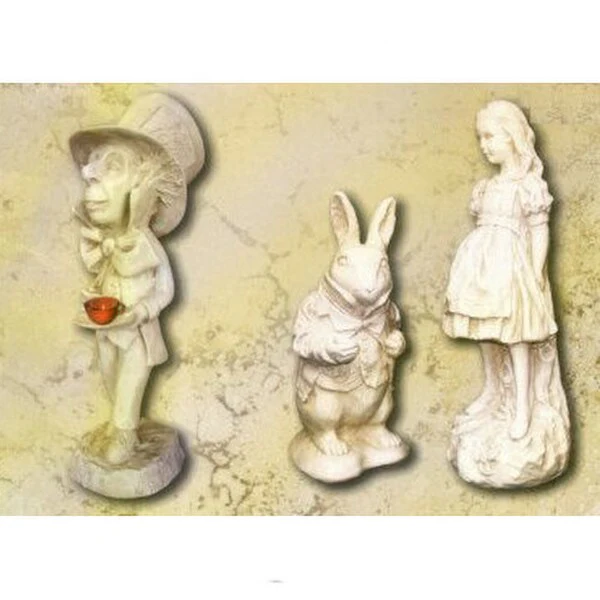 Alice In Wonderland Mini Set Of Three Statues