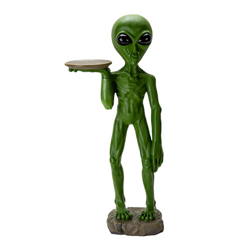 Alien Cosmic Concierge Tray Stand Statue
