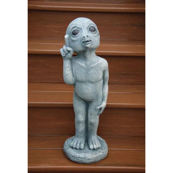 Alien Pointing Garden Statue