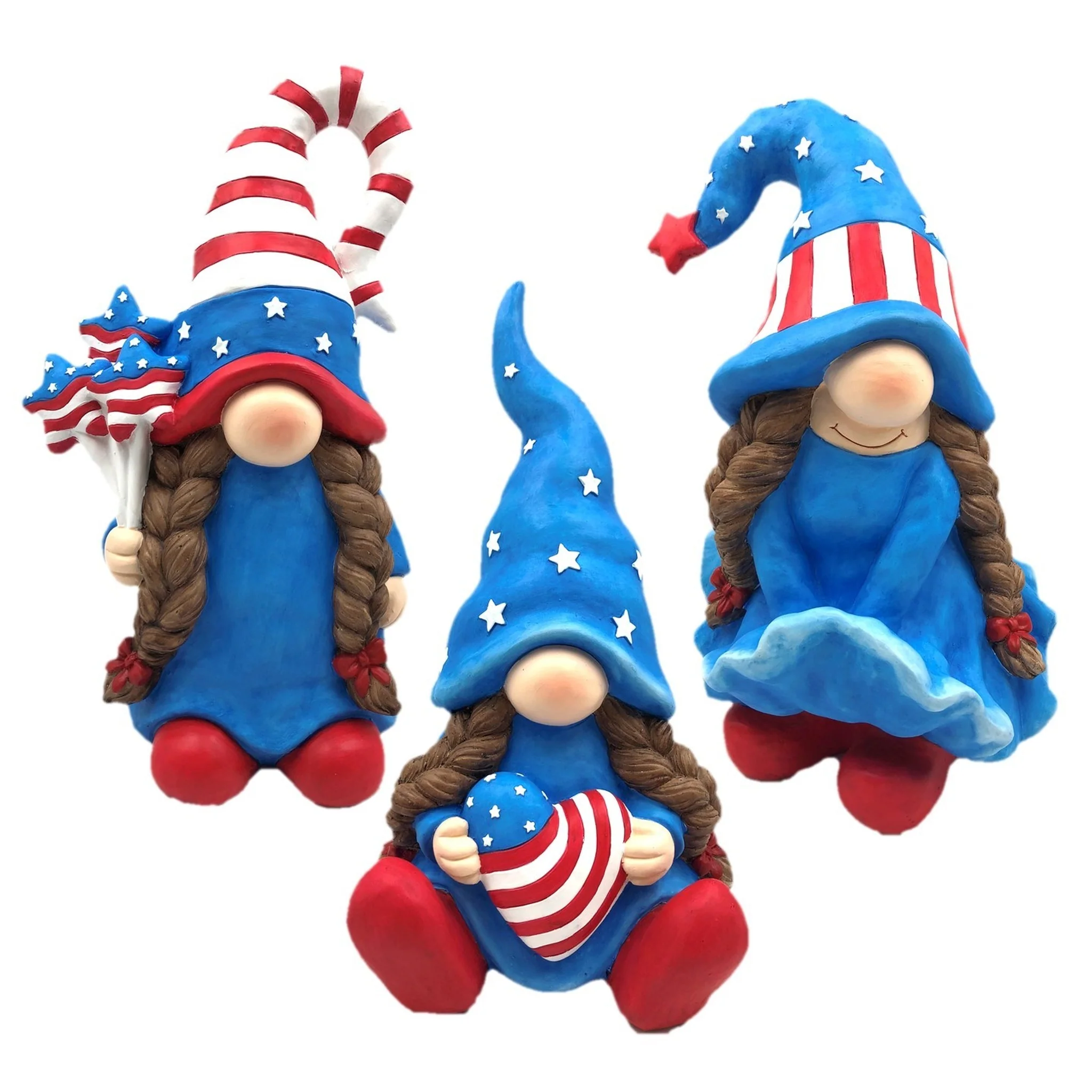 All-American Gnomes Girls Patriotic Garden Trio 20.5" High - Image 8