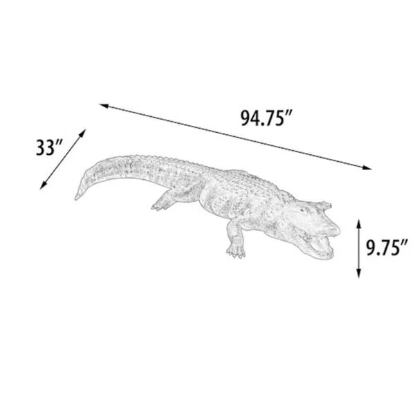 American Alligator Life Size Statue - Image 7