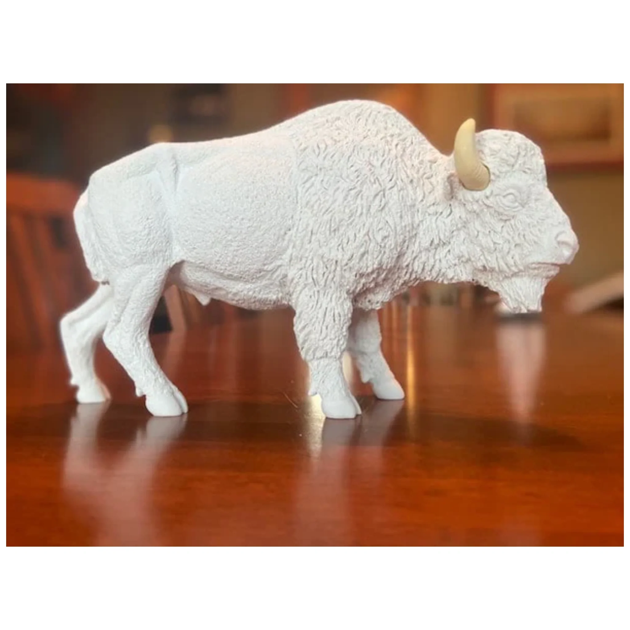 American Bison Buffalo 7" High Marble Sculpture - Image 3