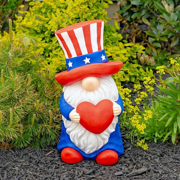 American Pride Garden Gnomes Set of Six Statues - Image 4