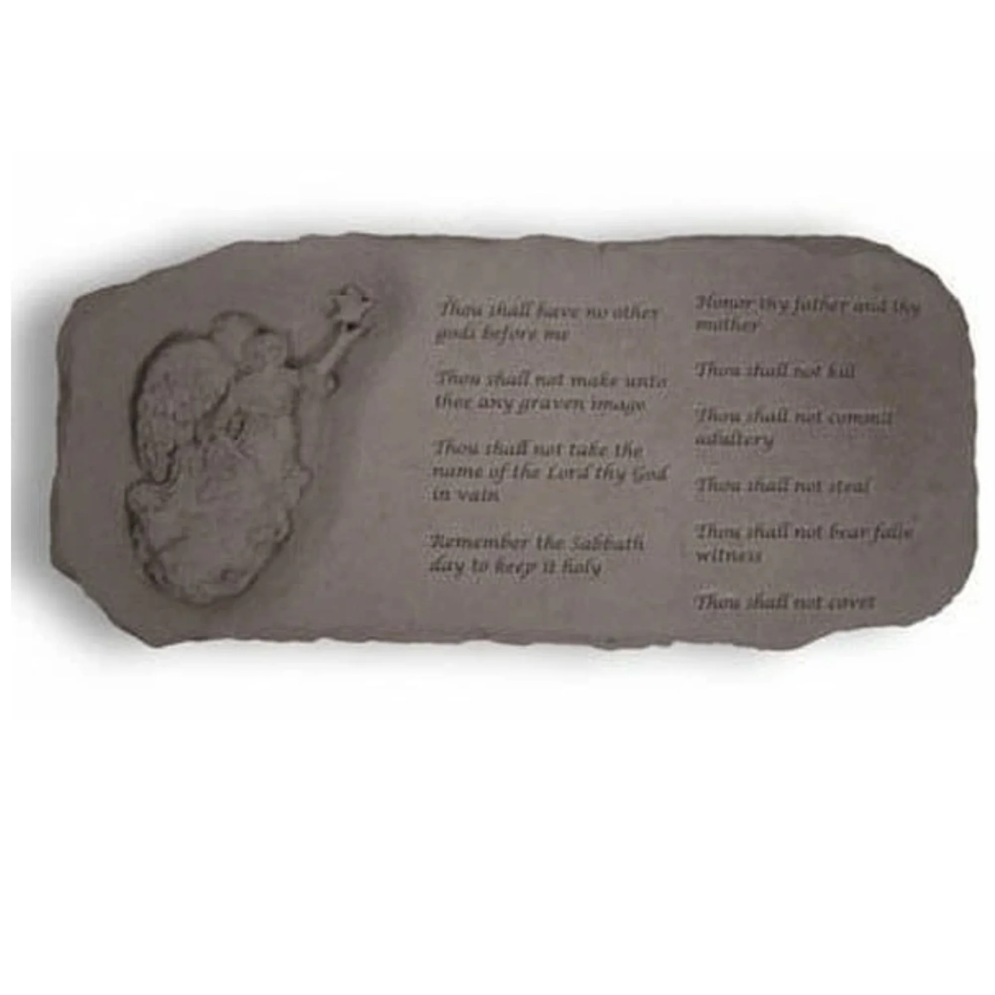 Angel Bench W/ The Ten Commandments - Image 2