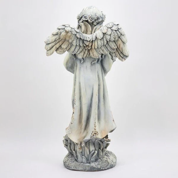 Angel & Bouquet of Flowers Memorial Statue - Image 8