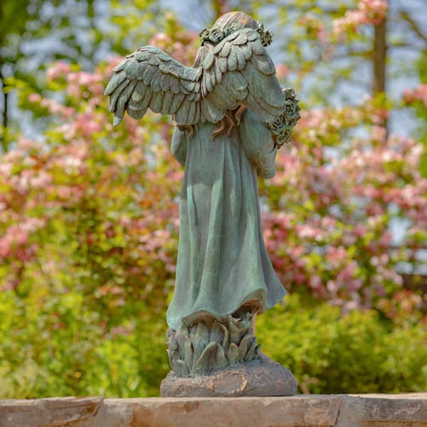 Angel Holding Bouquet of Flowers Statue 39" - Image 5