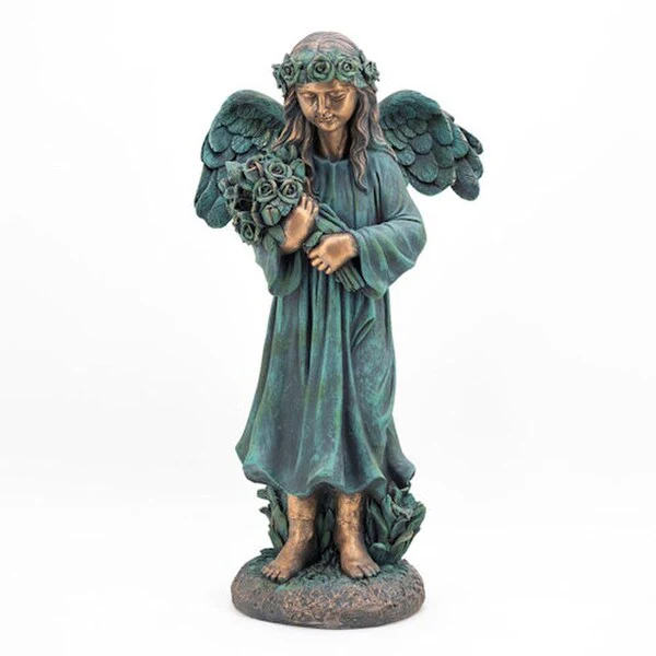 Angel Holding Bouquet of Flowers Statue 39" - Image 6