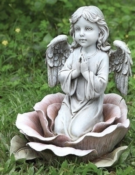 Angel in the Rose Garden Statue - Image 2