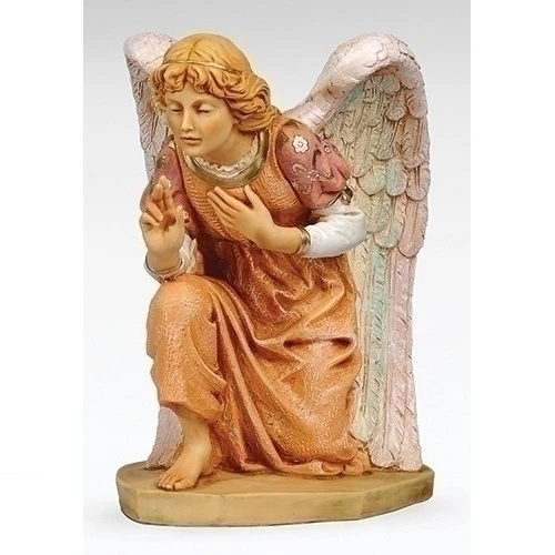Angel Kneeling Statue By Fontanini - Image 3