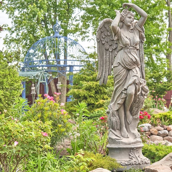 Angel Life Size Garden Statue 72.5" High - Image 2
