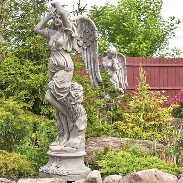 Angel Life Size Garden Statue 72.5" High - Image 6