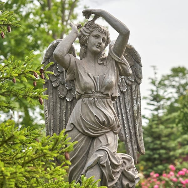 Angel Life Size Garden Statue 72.5" High - Image 8