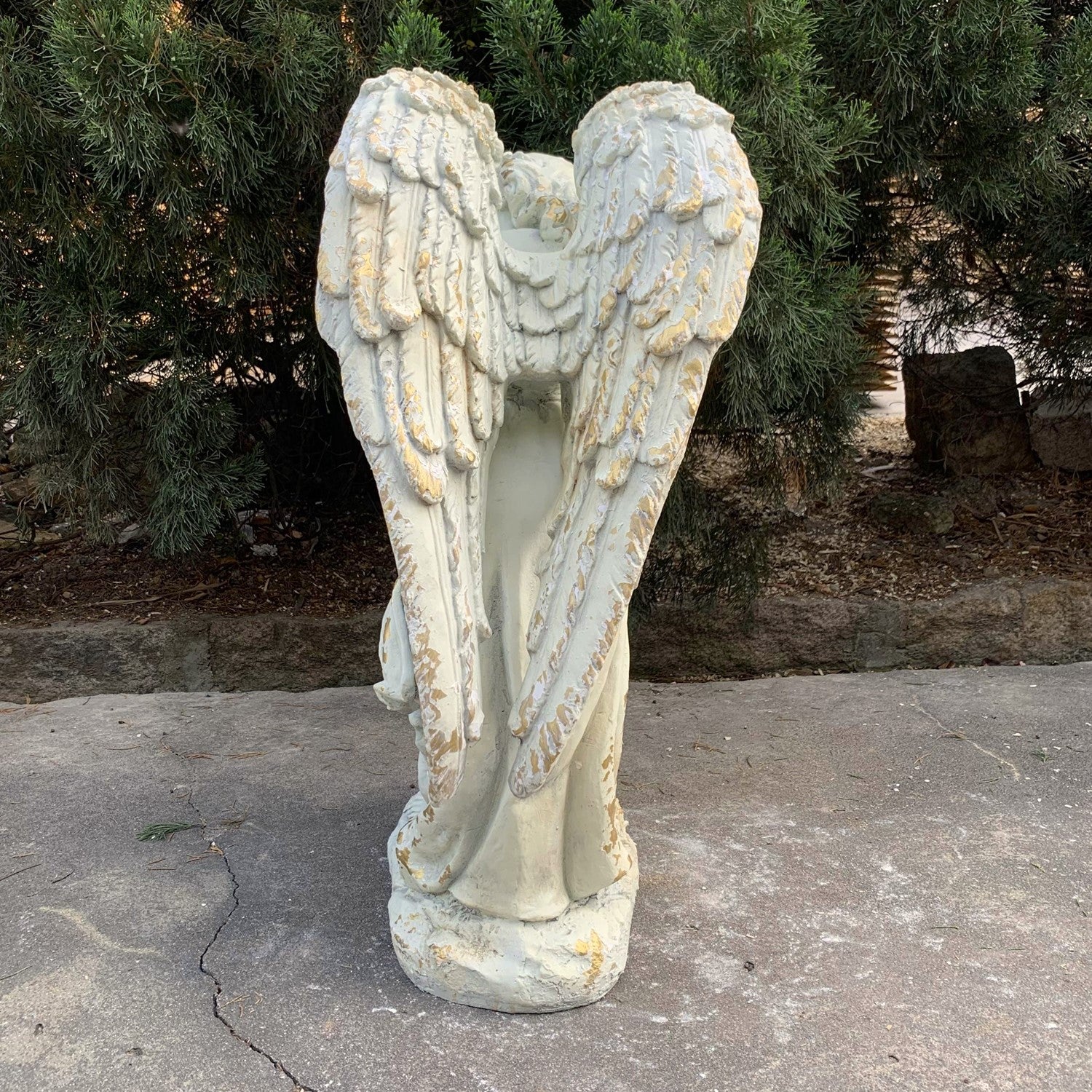 Angel Mourning Religious Memorial Statue for Garden & Cemetery 33" - Image 4