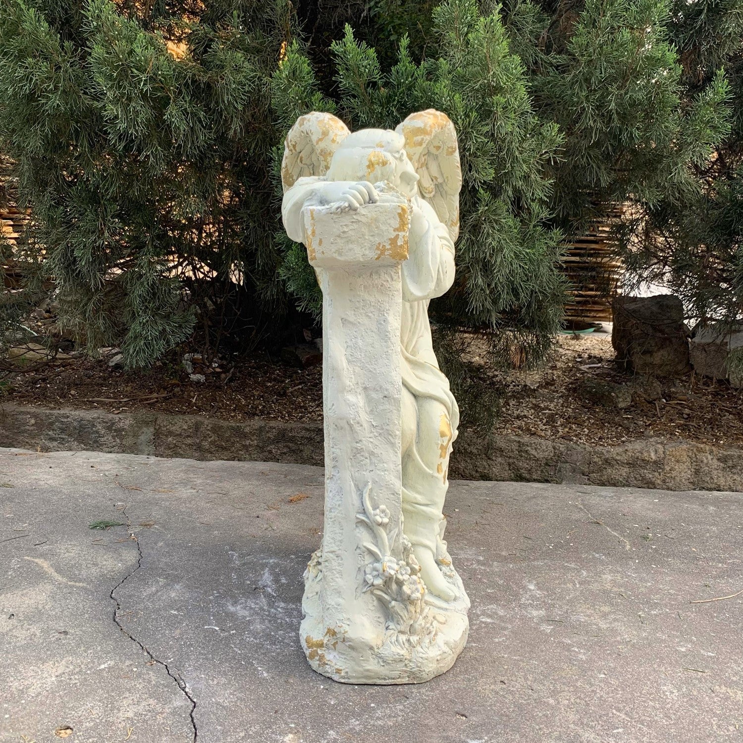 Angel Mourning Religious Memorial Statue for Garden & Cemetery 33" - Image 5