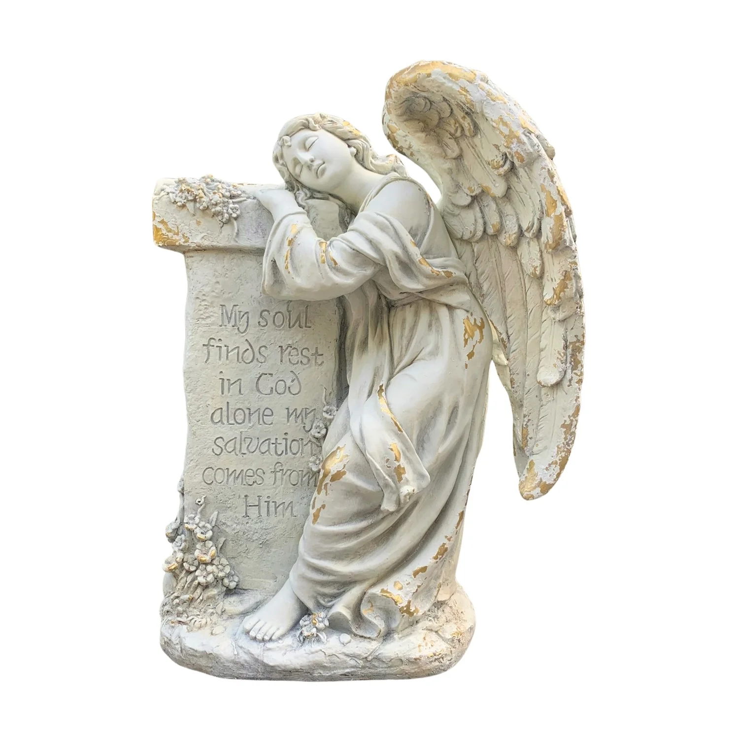 Angel Mourning Religious Memorial Statue for Garden & Cemetery 33" - Image 6