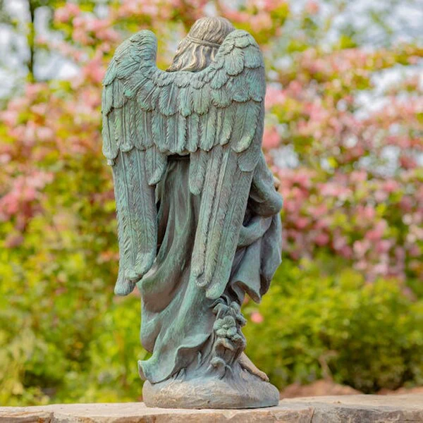 Angel Muriel Birdbath Sculpture 37" High - Image 6