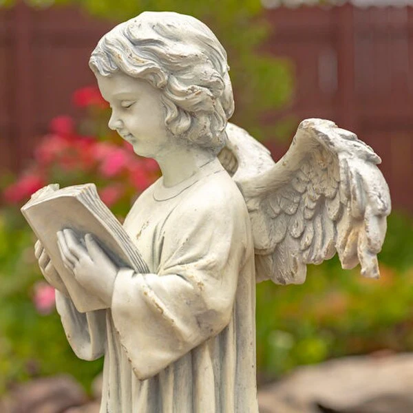 Angel Reading Book Garden Sculpture 39" High - Image 2