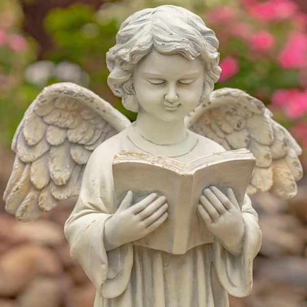 Angel Reading Book Garden Sculpture 39" High - Image 3