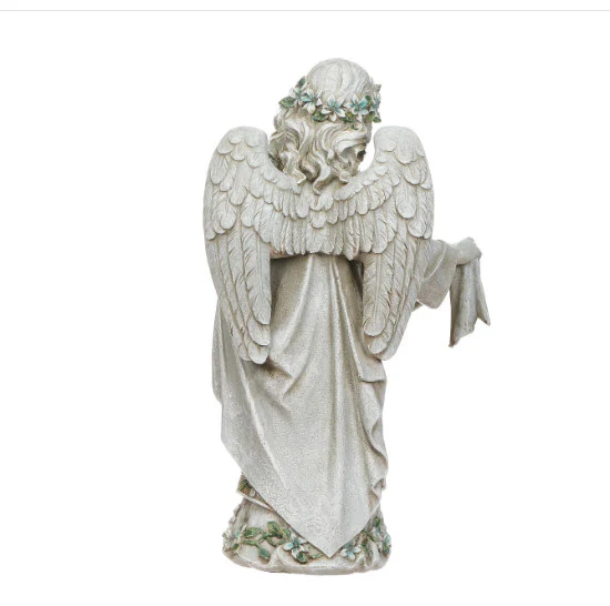 Angel with Birds on Dress Garden Statue 16.5" High - Image 5