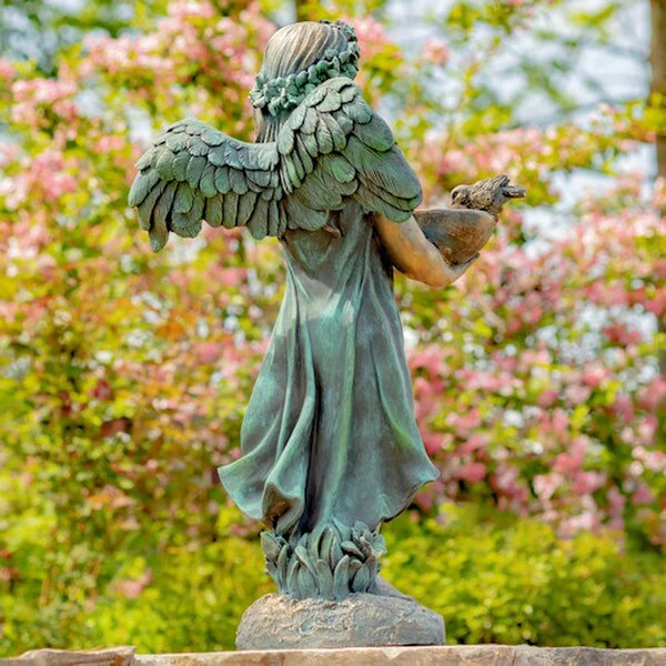 Angel With Dish Garden Statue Birdfeeder 39" H - Image 6