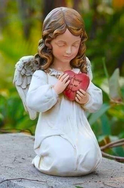 Angel with Heart Sculpture Always in Your Heart