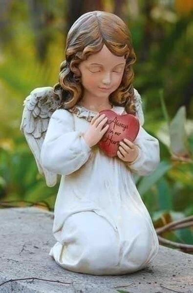 Angel with Heart Sculpture Always in Your Heart - Image 2