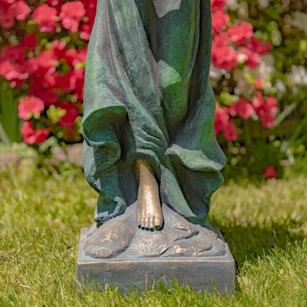 Angel with Open Wings Statue Antique Bronze - Image 4