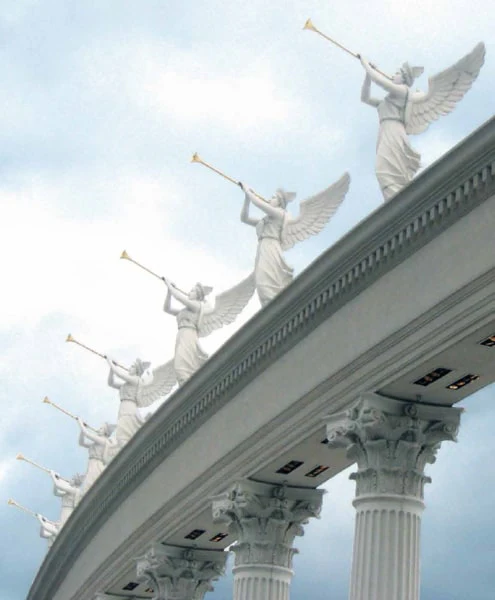 Angel With Trumpet Sculpture 100" High - Image 5