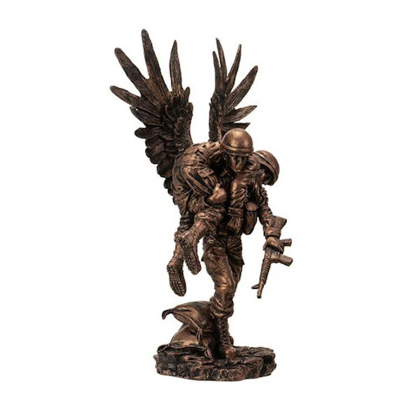 Angel Wounded Warrior Military Statue - Image 4