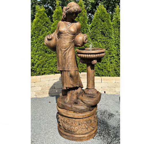 Grecian Woman Garden Fountain Recirculating Sculpture