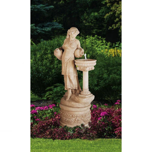 Grecian Woman Garden Fountain Recirculating Sculpture - Image 2