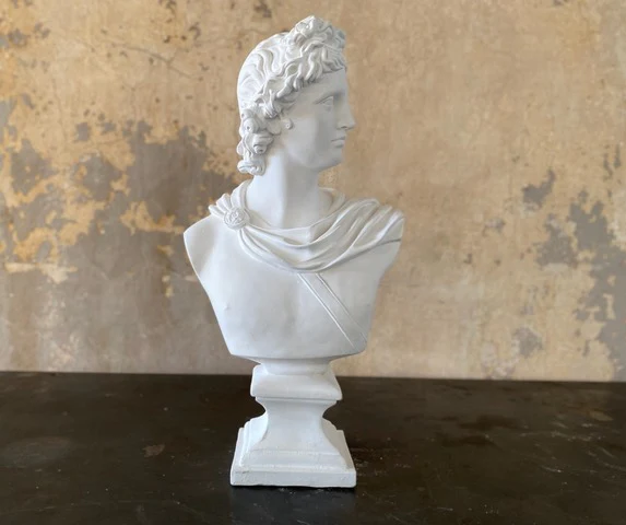 Apollo & Diana Classical Plaster Busts 24" High - Image 4