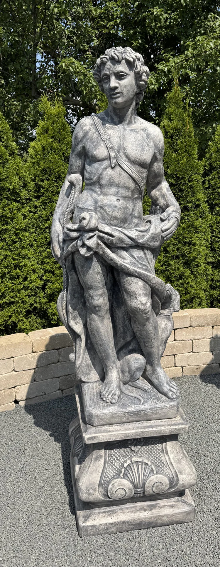 Apollo The Hunter Life-size on Pedestal 80" H - Image 2