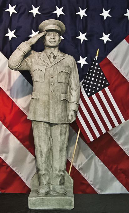Army African-American Garden Statue 30" High - Image 3