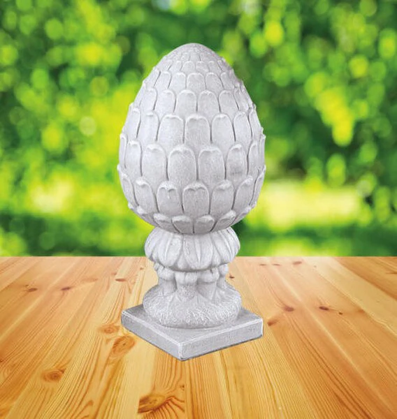 Artichoke Cement Garden Finial 20" High