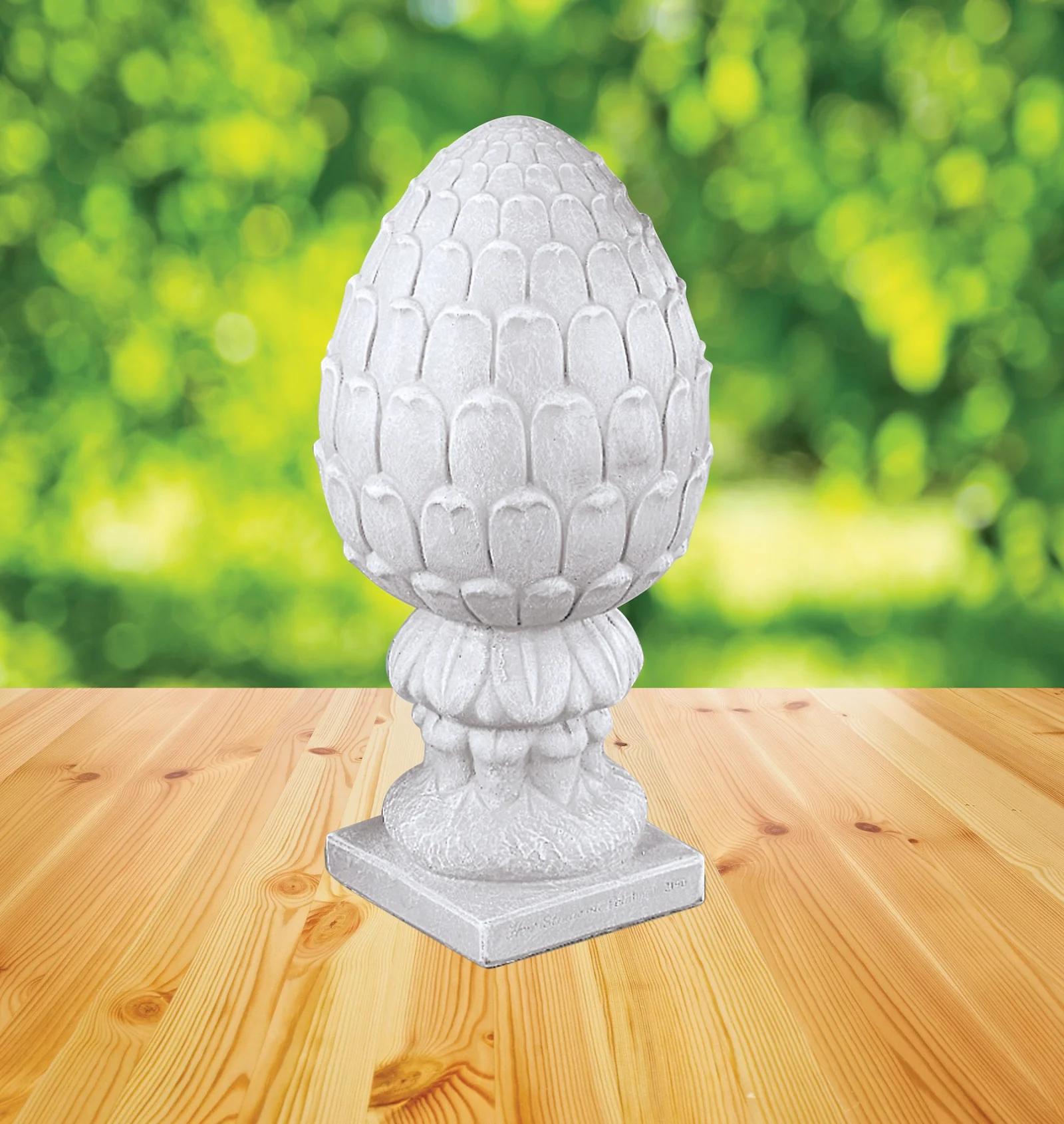 Artichoke Cement Garden Finial 20" High - Image 2