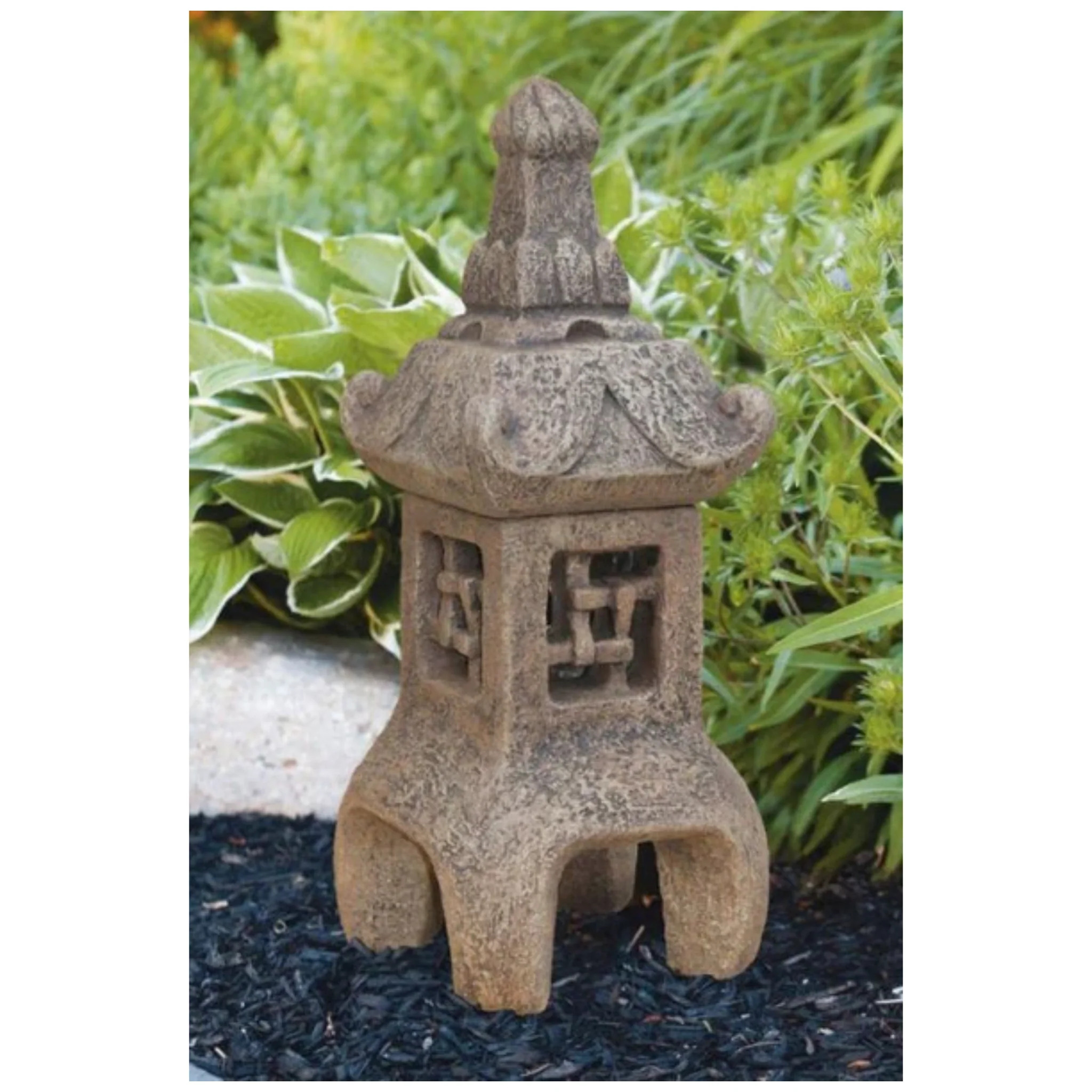 Classical Asian Lantern Sculpture Garden 26" High - Image 2