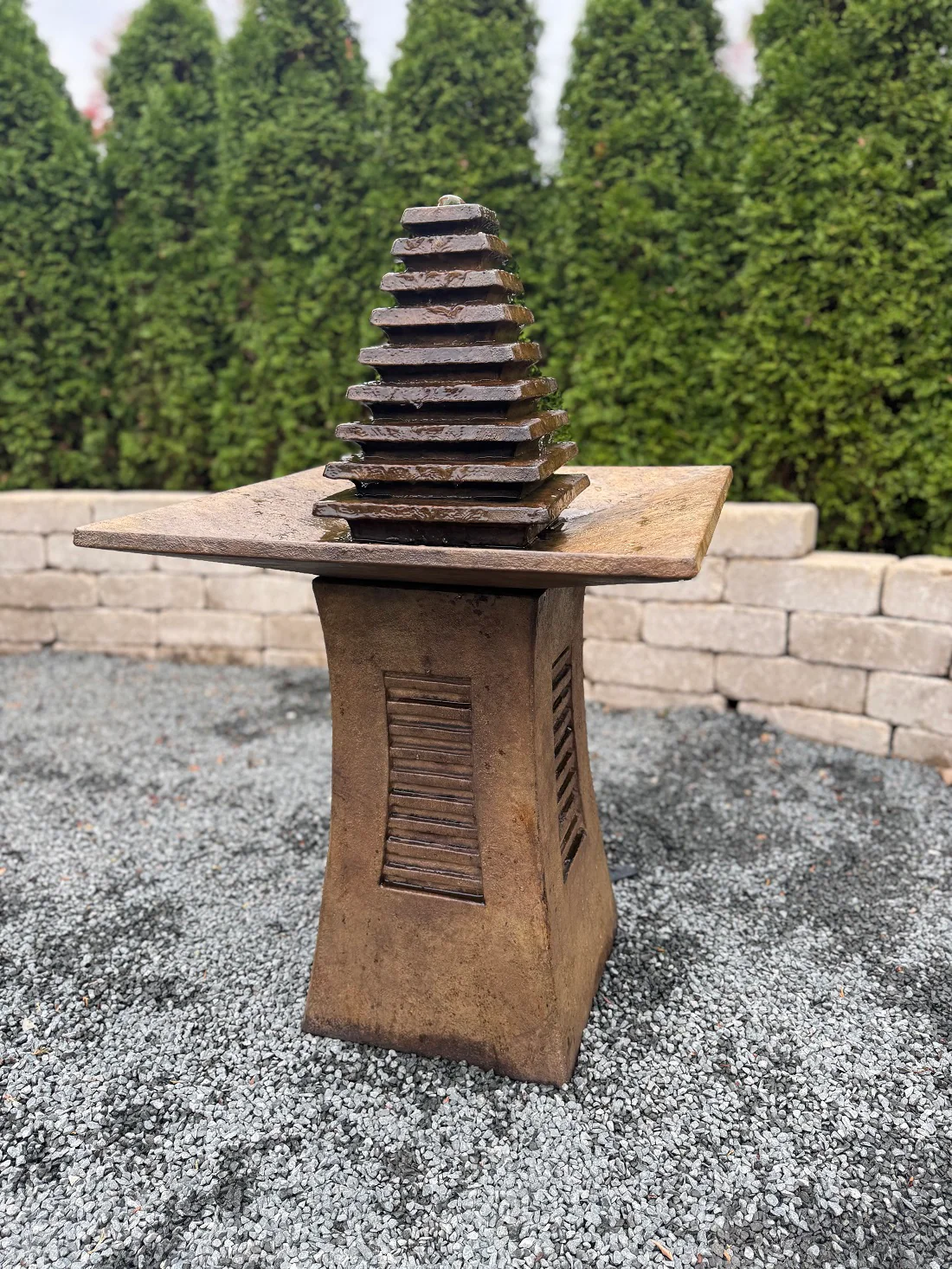 Astor Layered Geometric Design Fountain 36.5" High