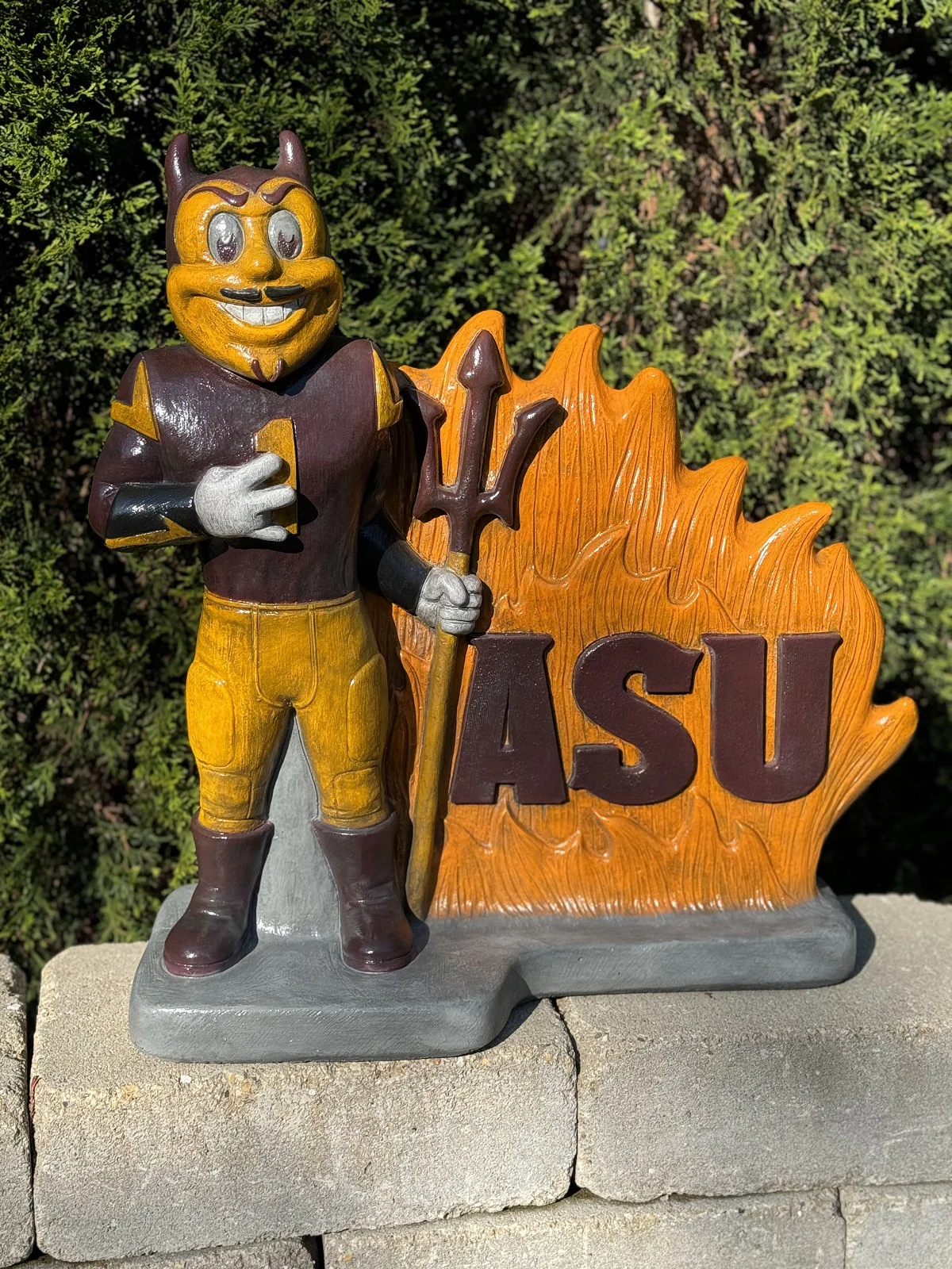 ASU "Sparky the Sun Devil" College Mascot Sculpture Colored - Image 4
